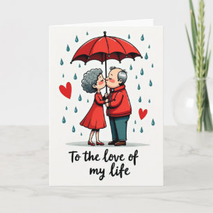 Tarjeta de beso romántico Amor de mi vida