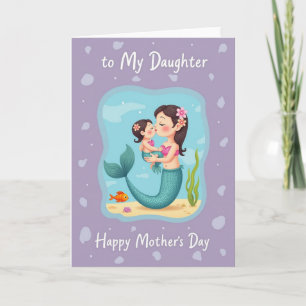 Tarjeta de Beso Subacuático para Madres Verde Azul