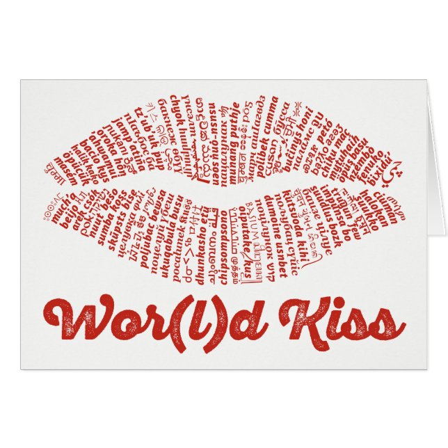 Tarjeta de Beso Wor(l)d (Anverso (Horizontal))