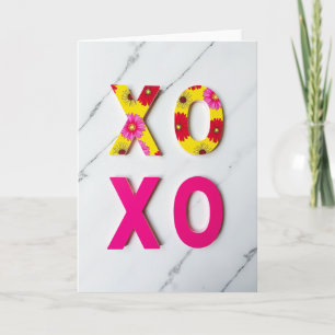 Tarjeta de beso Xoxo botánico