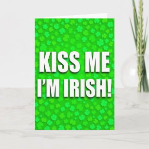 Tarjeta de besos con textura de brillo irlandés