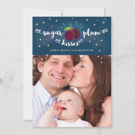 Tarjeta de besos de ciruelas azucareras con sobre