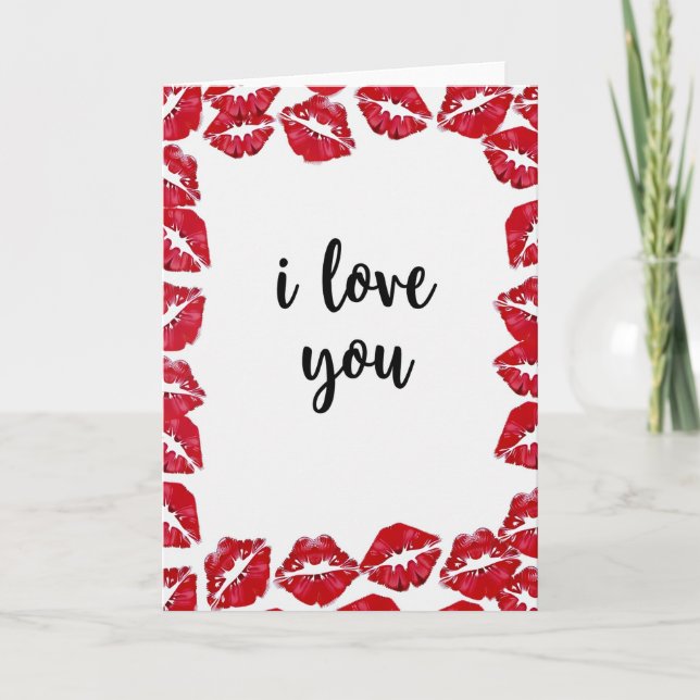 Tarjeta de besos Simple Te Amo (Anverso)