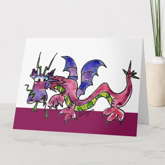 Tarjeta de Bestia Feliz Cumpleaños para Dragón Sal (Anverso)