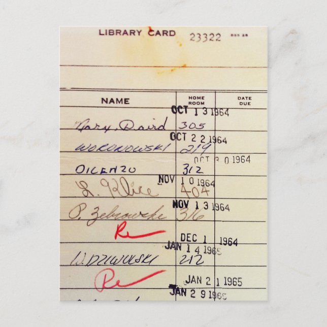 Tarjeta de biblioteca 23322 (Anverso)