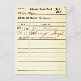 Tarjeta de biblioteca 510 matemáticas sin números
