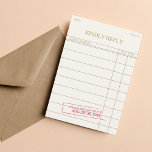 Tarjeta de biblioteca de vintage RSVP<br><div class="desc">Diseño boda inspirado en libros de biblioteca de época de Shelby Allison. Haga clic en el vínculo siguiente para ver toda la colección de libros de biblioteca que incluye invitaciones coincidentes,  tarjetas rsvp,  sellos postales y más.</div>