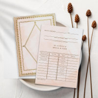 Tarjeta de biblioteca romántica para Bodas de Rubo
