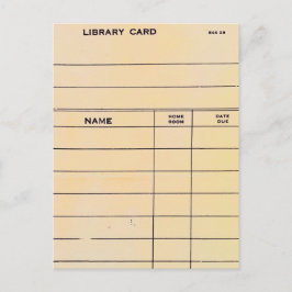 Tarjeta de biblioteca solitaria