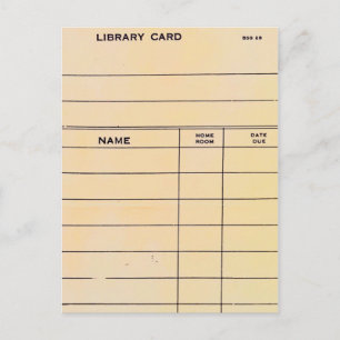 Tarjeta de biblioteca solitaria