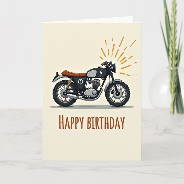 Tarjeta de bicicleta de aventura de cumpleaños (Anverso)