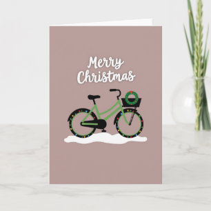 Tarjeta de bicicleta de Feliz Navidad