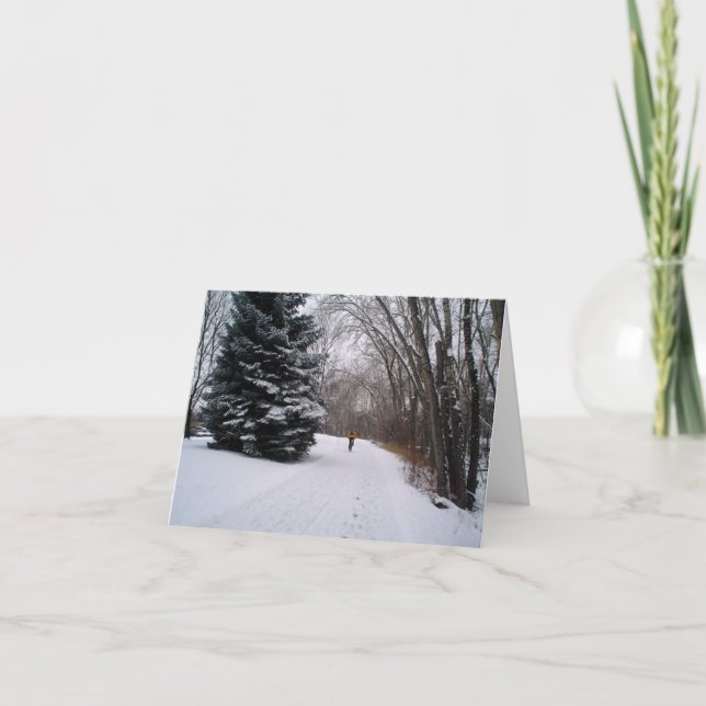 Tarjeta de bicicleta de invierno (Anverso)