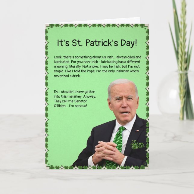 Tarjeta de Biden de San Patricio (Anverso)