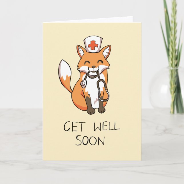 Tarjeta de bienestar con enfermera de Fox (Anverso)