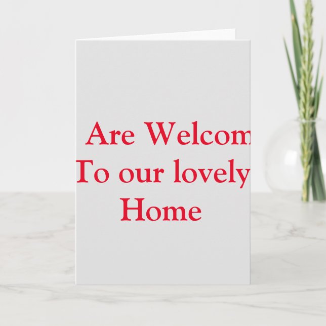 tarjeta de bienvenida (Anverso)