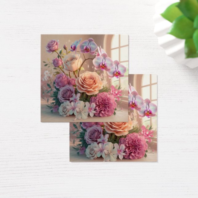 Tarjeta de bienvenida 3D Spring Flowers con Rosas (Escritorio)