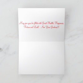 Tarjeta de bienvenida 5x7. Feliz Año Nuevo Chino.