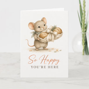 Tarjeta de Bienvenida a tu Nuevo Hogar tan Feliz d