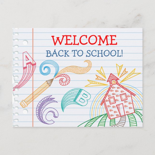 Tarjeta de Bienvenida al Colegio (Anverso)