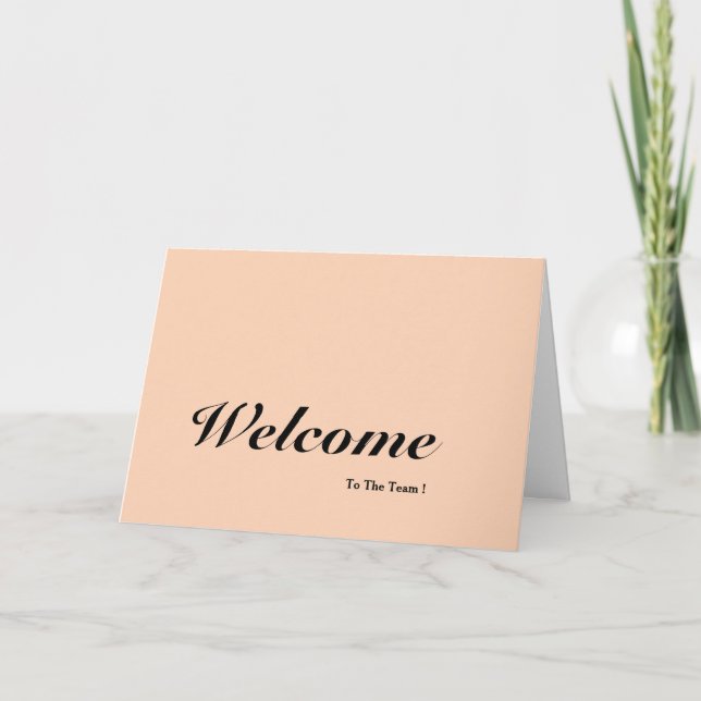 Tarjeta de Bienvenida al Equipo (Anverso)