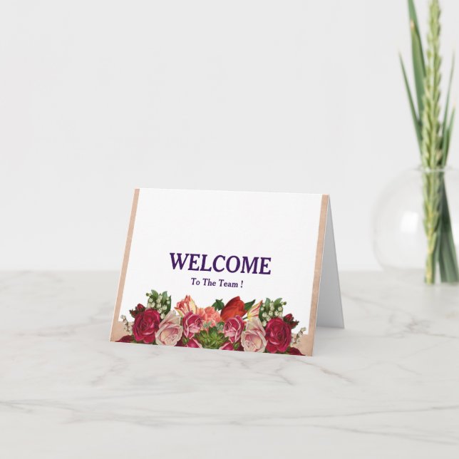 Tarjeta de Bienvenida al Equipo (Anverso)