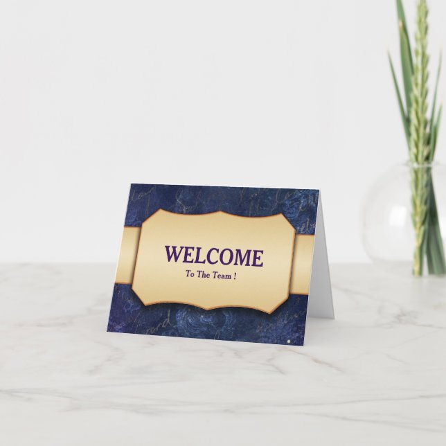 Tarjeta de Bienvenida al Equipo (Anverso)