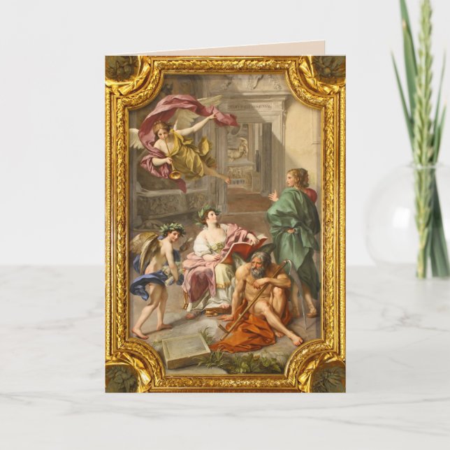 tarjeta de bienvenida al fresco de ángel (Anverso)