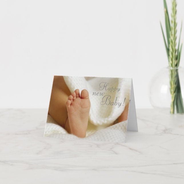 Tarjeta de bienvenida al nuevo bebé (Anverso)