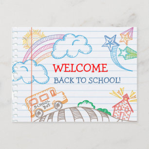 Tarjeta de Bienvenida al Regreso a la Escuela