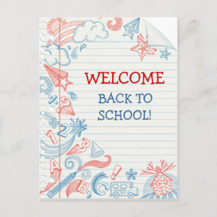 Tarjeta de Bienvenida al Regreso a la Escuela