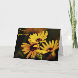 Tarjeta de bienvenida amarilla de temporada