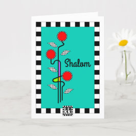 Tarjeta de bienvenida Art Nouveau Shalom