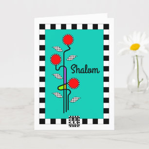 Tarjeta de bienvenida Art Nouveau Shalom