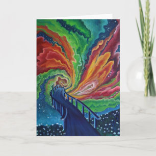 Tarjeta de bienvenida Blank Art, galaxia de arte o
