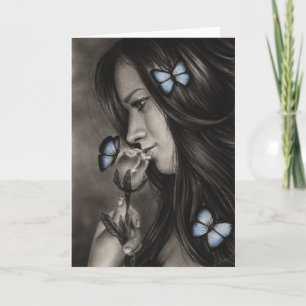 Tarjeta de bienvenida Blue Butterflies