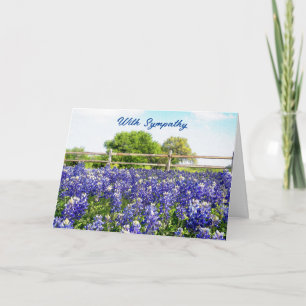 Tarjeta de bienvenida Bluebonnet Country Art Flowe