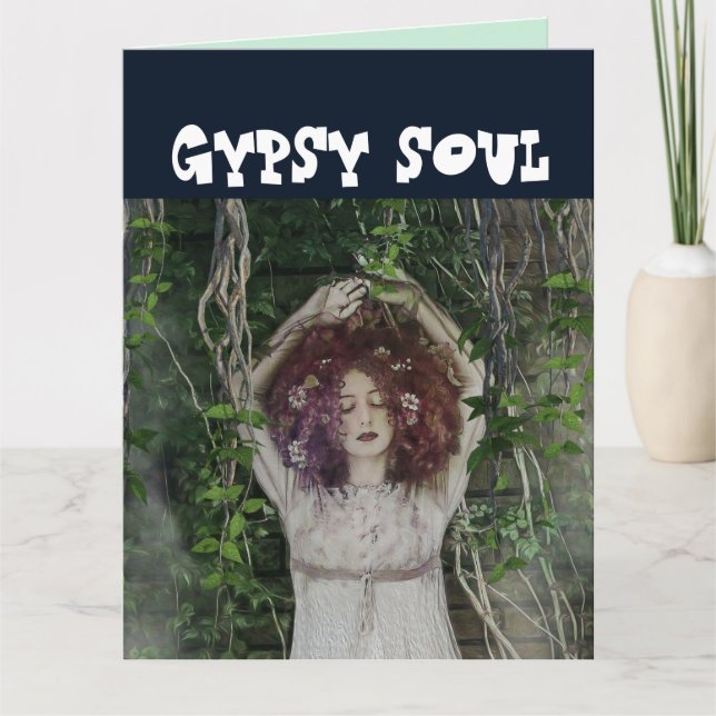 TARJETA DE BIENVENIDA BOHEMIAN LADY GYPSY SOUL DE  (Anverso)