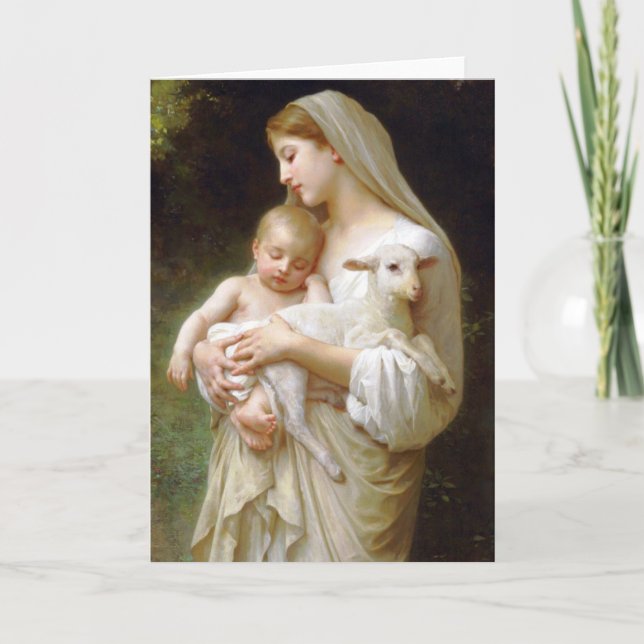 Tarjeta de bienvenida Bouguereau Innocence (Anverso)