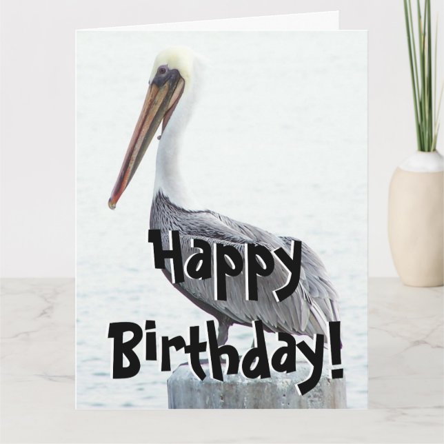 Tarjeta de bienvenida Brown Pelican Bird Wildlife  (Anverso)