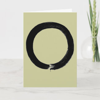 Tarjeta de bienvenida budista Zen Enso
