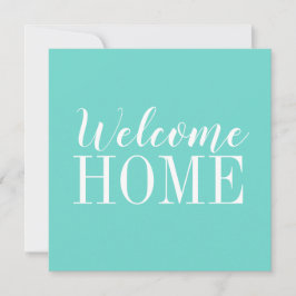 Tarjeta de bienvenida casera moderna y de moda