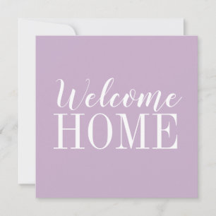 Tarjeta de bienvenida casera moderna y moderna en