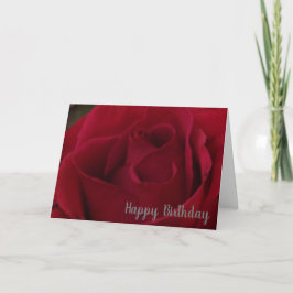 Tarjeta de bienvenida clásica Red Rose Happy Birth