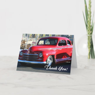 Tarjeta de bienvenida Classic Red Car