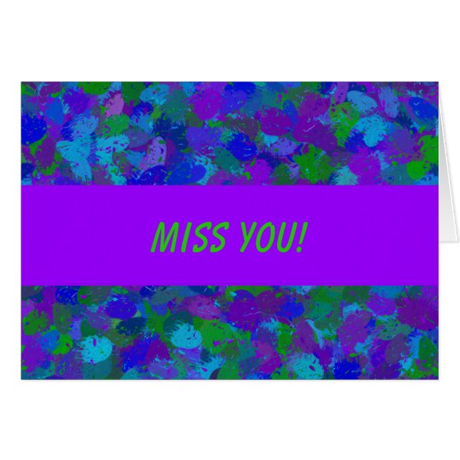 Tarjeta de bienvenida color Peacock (Anverso (Horizontal))