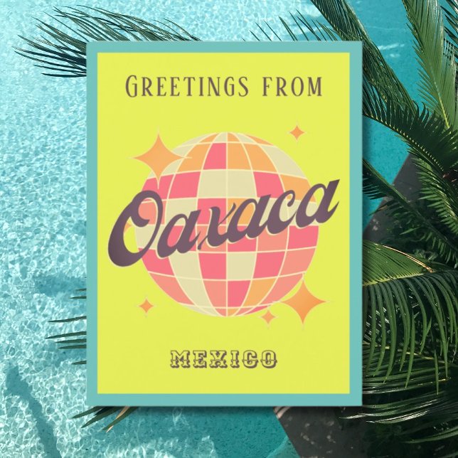 Tarjeta de bienvenida colorida Oaxaca de Juárez Mé (Subido por el creador)
