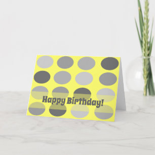 Tarjeta de bienvenida con puntos de polka amarillo