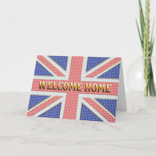 Tarjeta de bienvenida con un Jack de la Unión con 