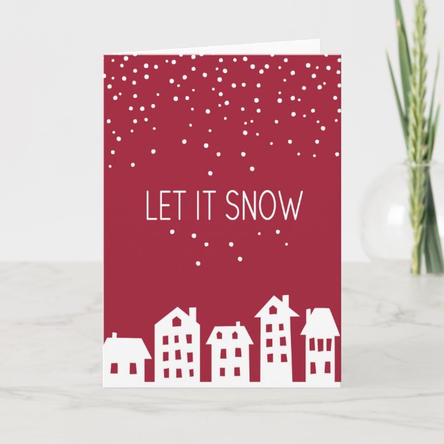 Tarjeta de bienvenida contemporánea de invierno mo (Anverso)